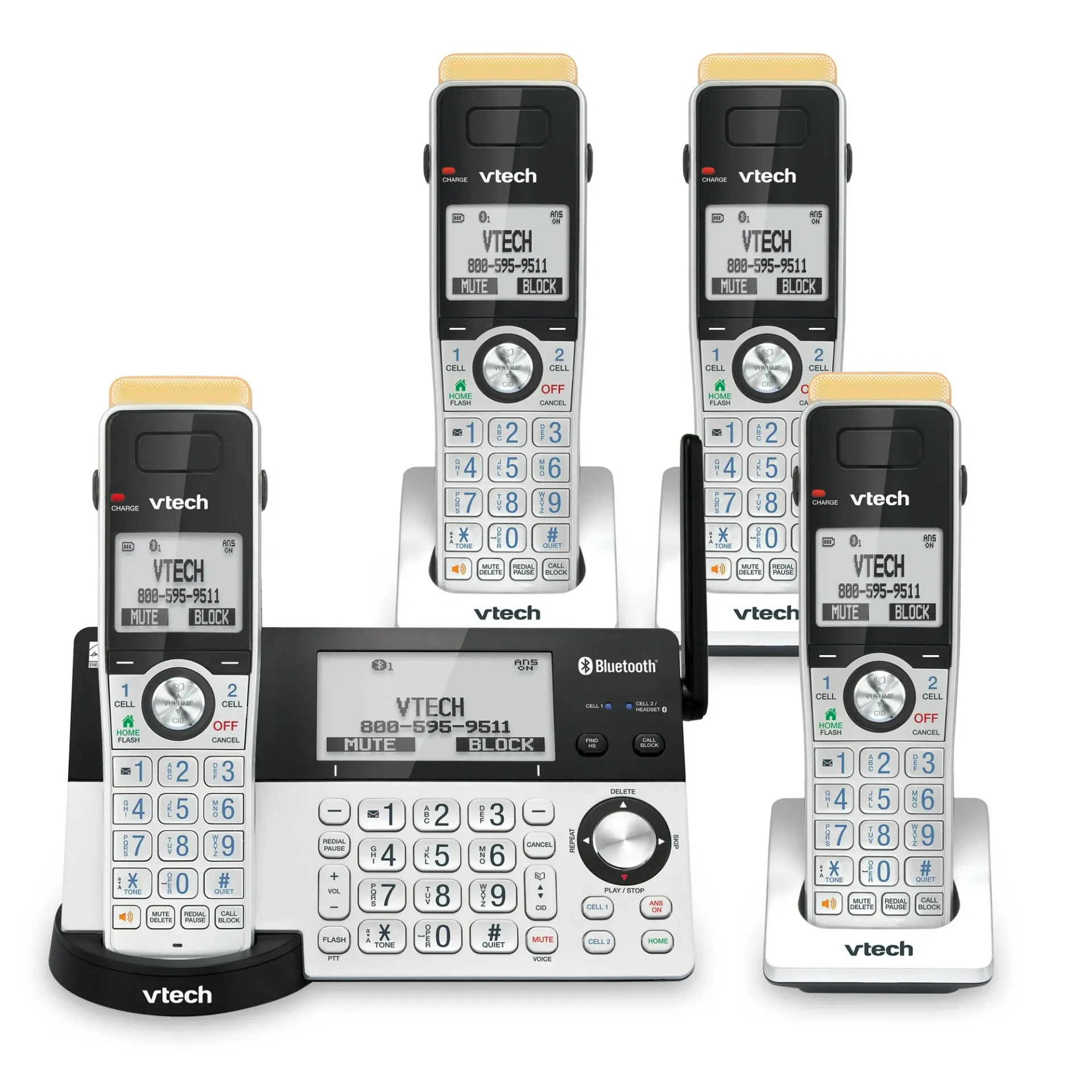 SET DE 4 TELEFONOS VTECH,  Bluetooth Connect